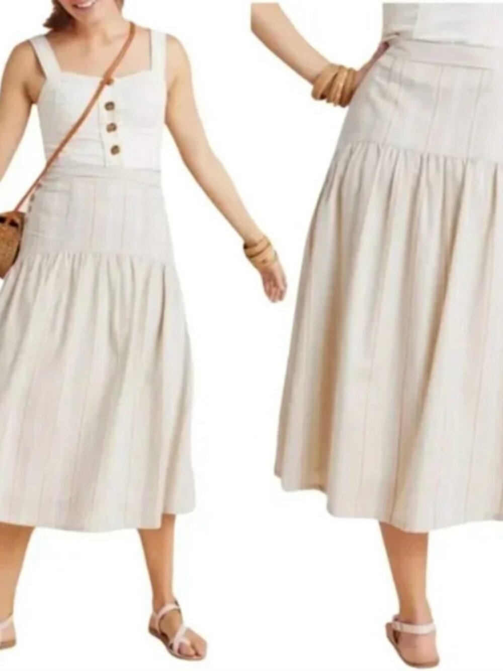 NWT Anthropologie Evonna Striped Skirt
